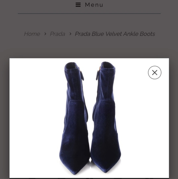 Prada Velvet Ankle booties - Picture 3 of 5